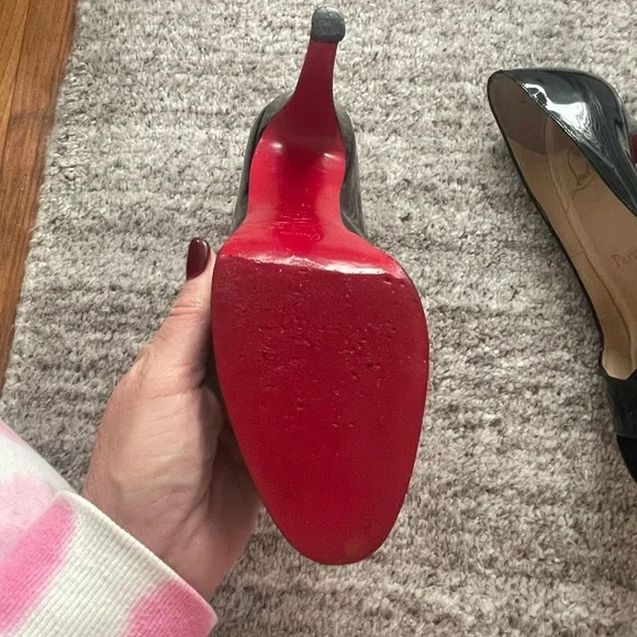 Christian Louboutin Black Patent Leather Heels - Picture 11 of 13